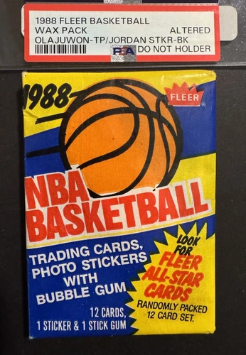 1988 Fleer Basketball Wax Pack w Michael Jordan Sticker Back (PSA Fail)