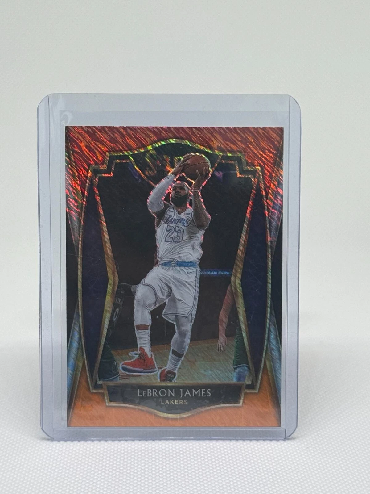 2020-21 Panini Select - Premier Level LeBron James #113 Red/White/Orange Shimmer