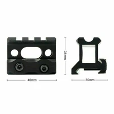 PICATINNY Absolute Cowitness Riser HIGH Mount for Red Dot with Rail Installed