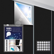 100 Blackout Curtains for Bedroom 39" x 57" Portable Blackout Shades Film No...