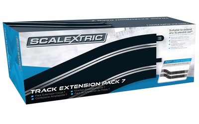 Extension Pack 7 1:32 Scale Straights x 4 Curves x 4 C8556 Slot Car Track, Black