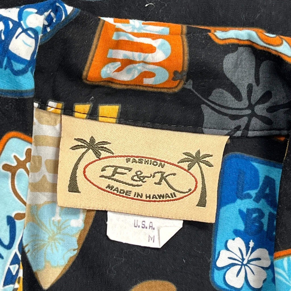 Surf Rider E&K Hawaiian Shirt - Medium Multicoloured Cotton View 3