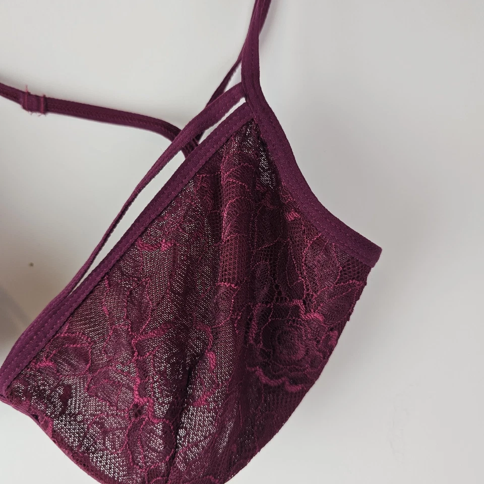 Cottagecore Bralette Festival Fairy Grunge Boho Ethereal Dreamy One Size Fuschia - Image 4 of 4