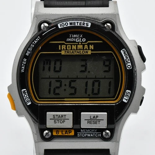 Vintage Timex Ironman Triathlon 731-A 8-Lap Watch 1996