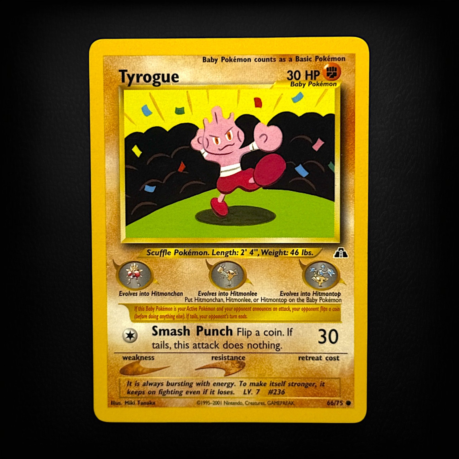 Pokemon TCG Neo Discovery Tyrogue #66/75 Common LP