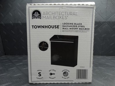 Architectural Mailboxes Townhouse Black Locking Vertical Wall Mount Mailbox
