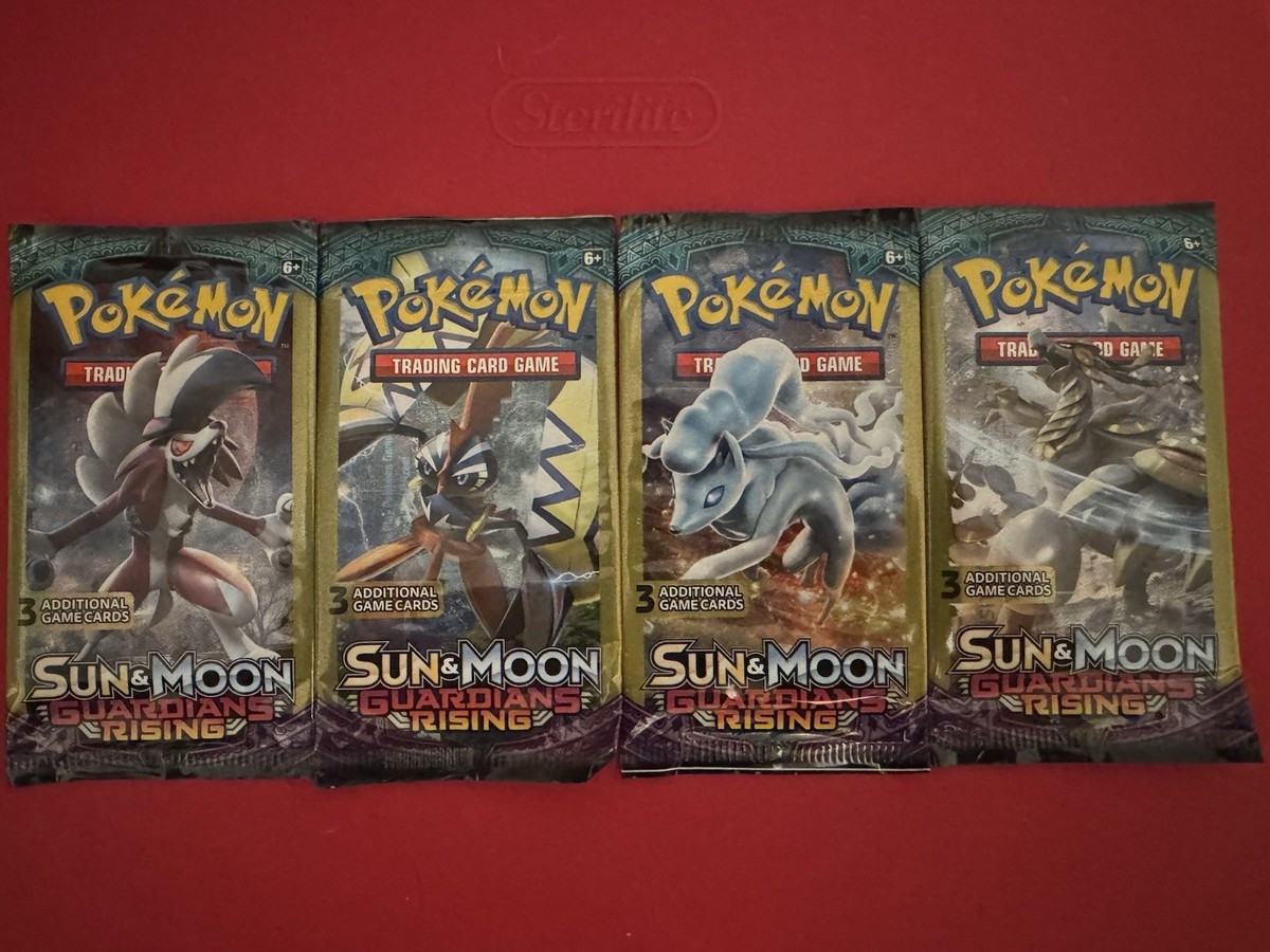 POKEMON Sun & Moon GUARDIANS RISING 3 Card Mini Booster Packs