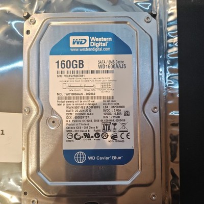Western Digital Cavia WD1600AAJS-65M0A0 Festplatte 160GB 7200RPM REF: 7081