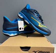 Men s Mizuno Wave Exceed Light 2 AC Tennis Shoes in Blue/Yellow