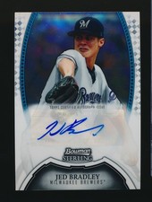 JED BRADLEY ⚾ 2011 Bowman Sterling Auto #BSP-JB Milwaukee Brewers