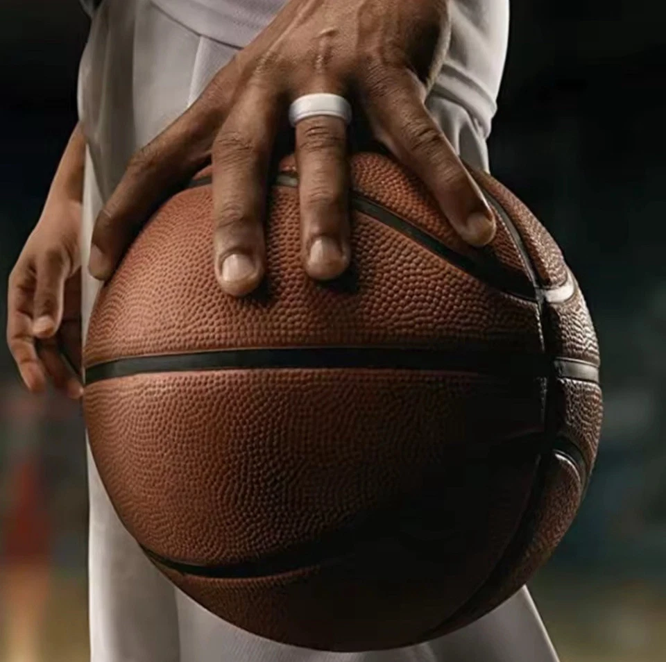 Anillo de boda de silicona de grado médico 8 piezas para hombre ajuste flexible banda de goma deportiva talla #7-14 Foto 4 de 4