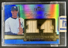 2012 Topps Tribute Robinson Cano Blue Debut Digits Dual Bat #/50 Yankees