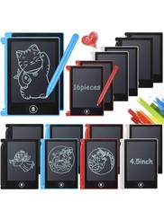 12 Party Favors 4.5 Inch Lcd Mini kids Writing tablets Multi colored Art board