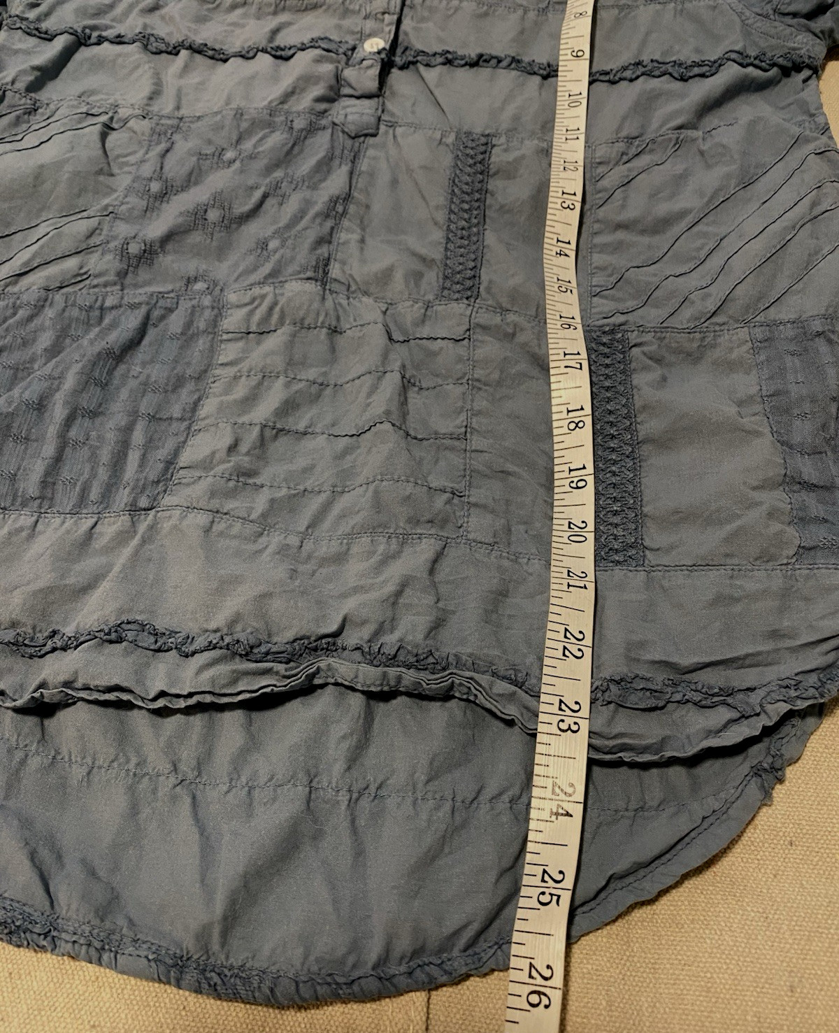 Dylan Womens Ruffled Patchwork Boho Blouse Size S… - image 9