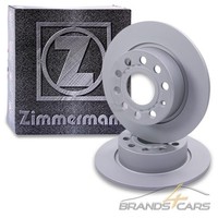 Zimmermann 2X Bremsscheibe Voll Ø253 Hinten FÜR VW Beetle 5C Caddy 3 EOS Jetta 4