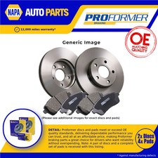 2x Vented Brake Discs and Pads fits AUDI A6 C7 2.0D Front 11 to 18 320mm Set New