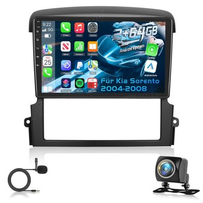 2+64G Android 15 Apple Carplay Für Kia Sorento 2004-2008 Autoradio GPS Navi WIFI