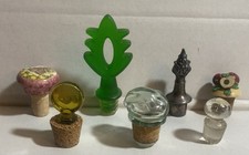 Lot Of 9 Bottle Decanter Stoppers Miscellaneous Types