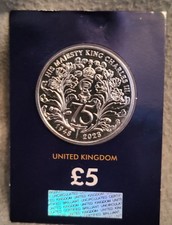 2023 75th Anniversary King Charles BU &pound;5 Five Pound Coin