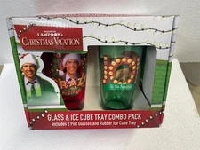 National Lampoons Christmas Vacation Glass & Ice Cube Tray Combo Pack