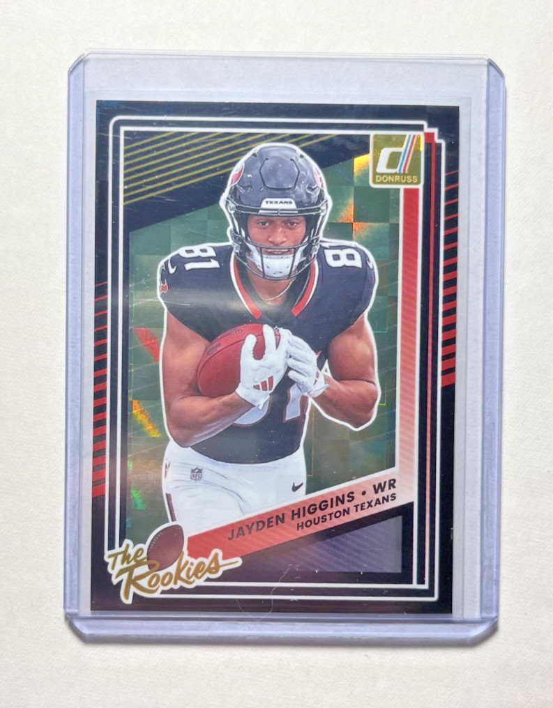 2025 Jayden Higgins Panini Donruss The Rookies Rookie Card #11 Houston Texans