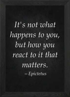 What Happens vs You React Framed Wall Art Poster Canvas Print Picture