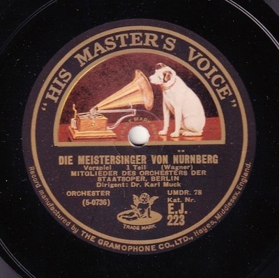 Muck. Wagner (Meistersinger - overture; Götterdämmerung). HMV EJ 223-4 (2) NM(-)
