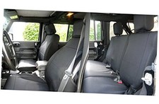 Neoprene Seat Cover Custom fits Wrangler JK 2007-17 Unlimited 4 Door NO Black