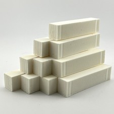 N Scale Undecorated Resin 40ft Well Stack Shipping Cargo Containers 10 Pcs