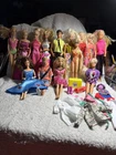 Lot If 14 Vintage Barbies And Accessories