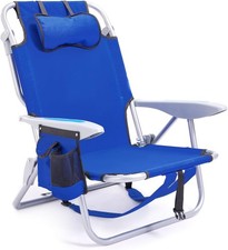 Portable Beach Chair Adults 4 Position Backpa...