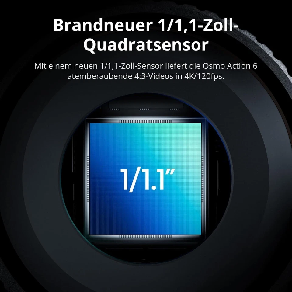DJI Osmo Action 6 Essential Combo Action-Kamera Mit 1/1,1″-Quadratsensor Variab - Bild 4 von 4