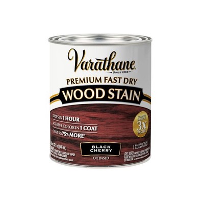 Wood Stain Premium Fast Dry 1 Hour Dry Time 1 Coat Color Quart Black Cherry