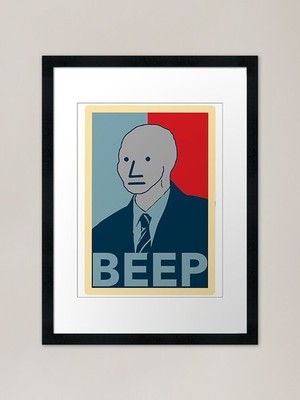 NPC - BEEP Gerahmter Kunstdruck Gerahmtes Wandbild Poster Leinwanddruck Bild