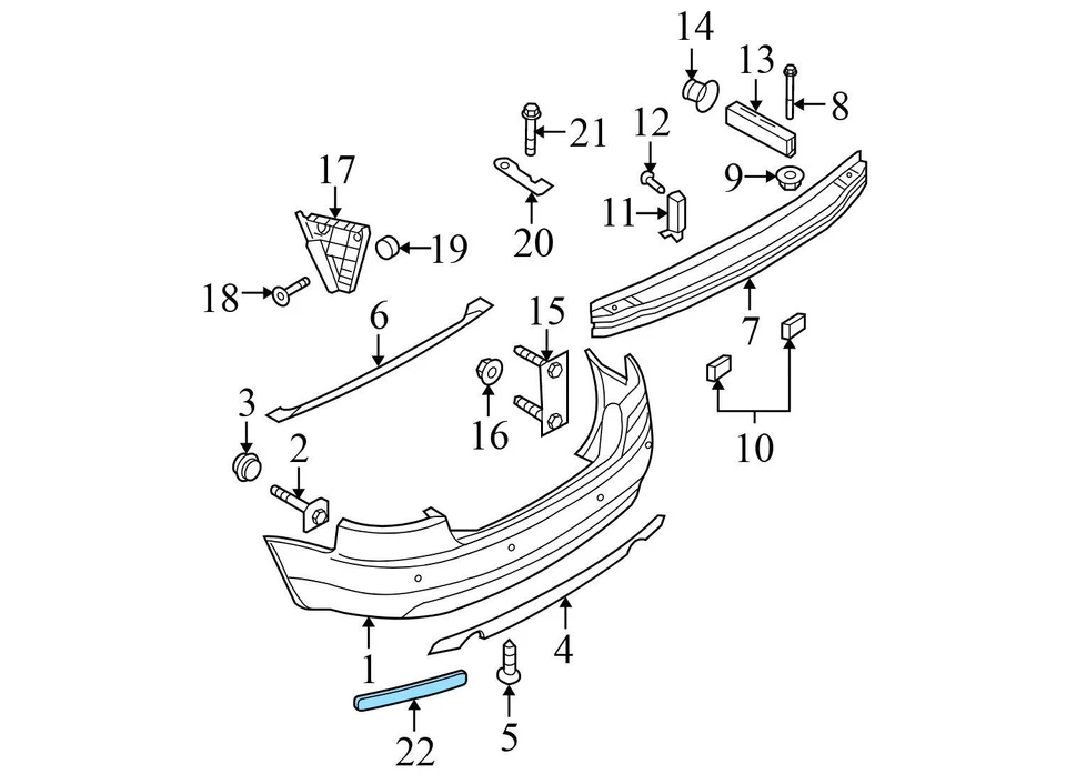 2005-2008 AUDI A4 QUATTRO - REAR LEFT Bumper SIDE Marker Light / Reflector - Image 3 of 4