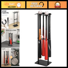 Baseball Bat Holder Stand for 8 Bats 5 Balls - Free Standing Softball Display,