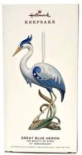 2019 HALLMARK KEEPSAKE GREAT BLUE HERON BEAUTY OF BIRDS 15TH ANNIV ORNAMENT NIB