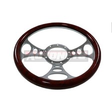 14 Chrome Aluminum Steering Wheel Wood Veneer Half Wrap Orbitor Chevy Gm Nova 14 Chrome Aluminum Steering Wheel Wood Veneer Half Wrap Orbitor Chevy Gm Nova