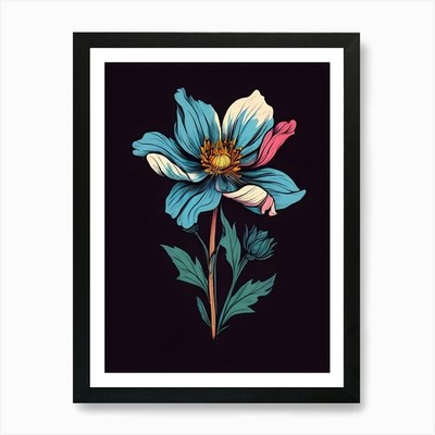 Flower Watercolor Painting Art Prin Framed Wall Art Poster Canvas Print Picture