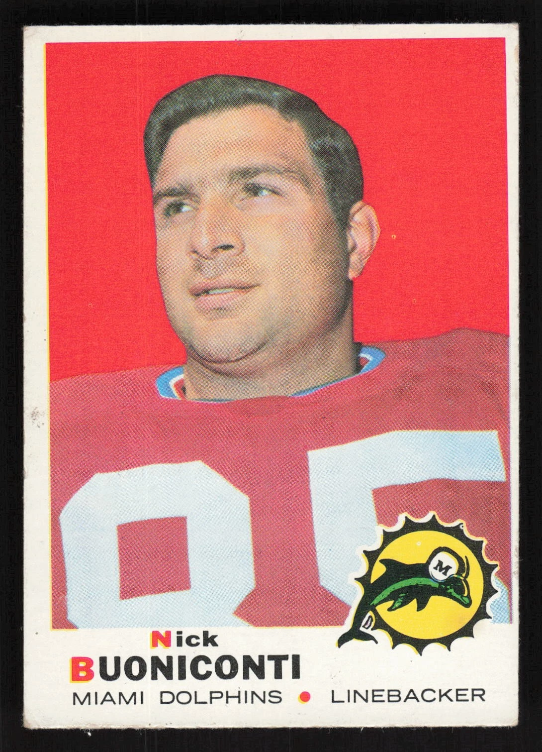 1969 Topps #192 Nick Buoniconti Card TCCCX