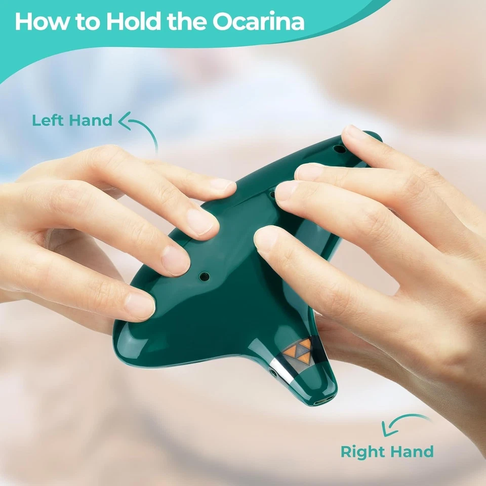 Zelda Ocarina Cerámica 12 Agujeros con Cancionero y Accesorios para Principiantes Foto 4 de 4