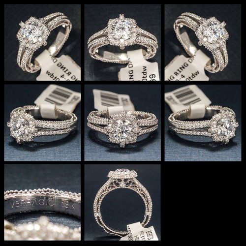 VERRAGIO ENGAGEMENT RING 18K WHITE GOLD 5030 - Picture 9 of 9