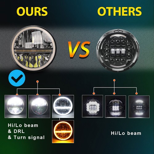 7 Zoll LED runde Scheinwerfer Abblendlicht/Fernlicht für Classic Mini/Austin  - Bild 6 von 12