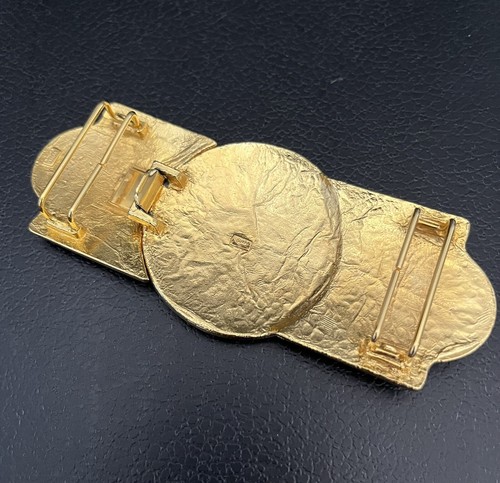 DOTTY SMITH Vintage Gold Tone 2 Piece Interlocking Belt Buckle - Picture 4 of 12