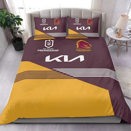 2025 New Brisbane Broncos Bedding Set Doona Duvet Cover Double Queen Single 7# - Bild 1 von 16