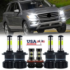 For Mercedes-Benz ML350 2006-2011 Combo LED Headlights Fog Light Bulbs Kit 6000K
