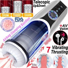 Automatic Male Sucking Masturbaters Cup HandsFree Thrusting Stroker Men Sex Toys