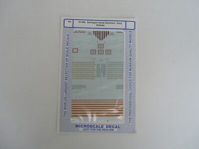 Microscale Decal 87-609 Burlington Route Switchers Early Scheme Spur H0