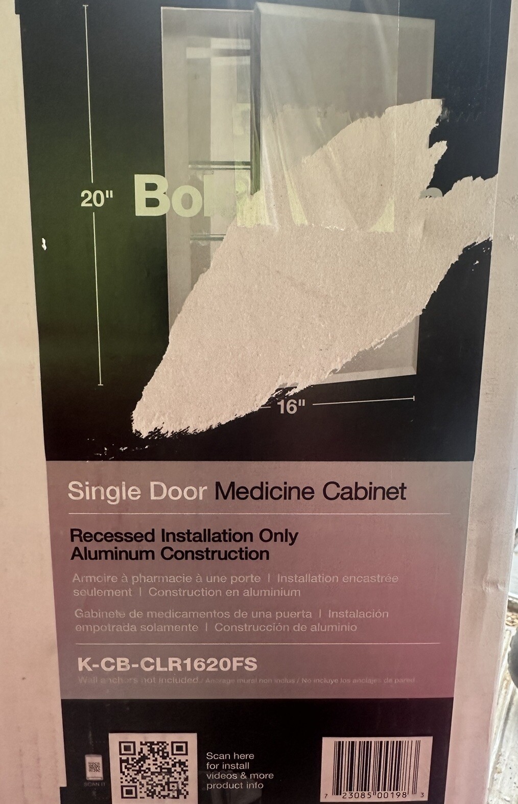 KOHLER CBCLR1620FS Remodeler 16X20 Single Door Medicine eBay