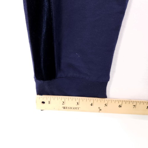 Eileen Fisher Velvet Stripe Jogger Pants Women's Stretch Pull On Navy Size PP/PT - Picture 11 of 14